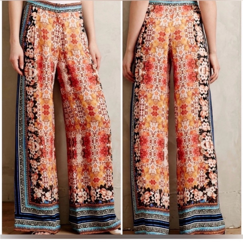 Anthropologie Ranna Gill Airy Samaire Wide-Leg Pants size 10
